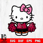 Arizona Cardinals Hello Kitty Cheerleader 2 Svg Eps Dxf Png File, Digital Download, Instant Download