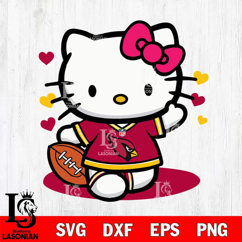 Arizona Cardinals Hello Kitty sport 10 Svg Eps Dxf Png File, Digital Download, Instant Download