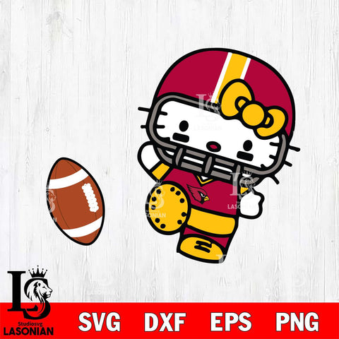 Arizona Cardinals Hello Kitty sport 12 Svg Eps Dxf Png File, Digital Download, Instant Download