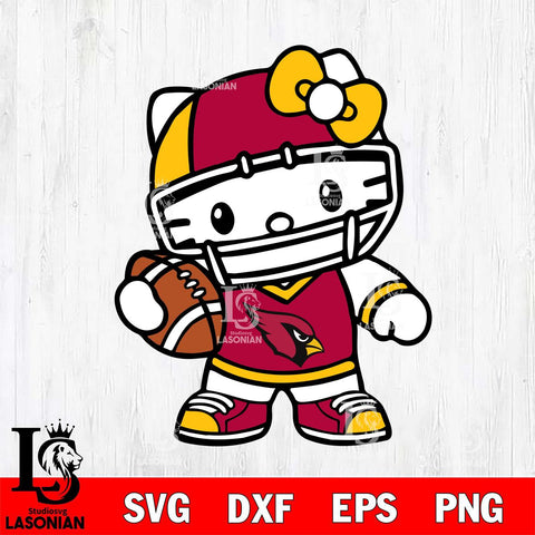 Arizona Cardinals Hello Kitty sport 2 Svg Eps Dxf Png File, Digital Download, Instant Download