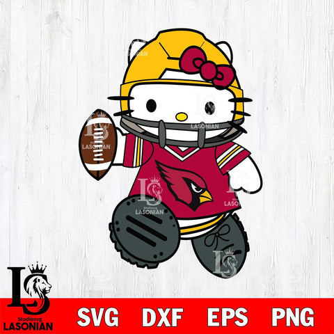 Arizona Cardinals Hello Kitty sport Svg Eps Dxf Png File, Digital Download, Instant Download