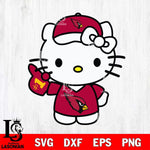 Arizona Cardinals Hello Kitty sport 5 Svg Eps Dxf Png File, Digital Download, Instant Download