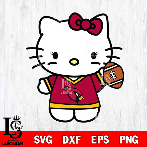 Arizona Cardinals Hello Kitty sport 7 Svg Eps Dxf Png File, Digital Download, Instant Download