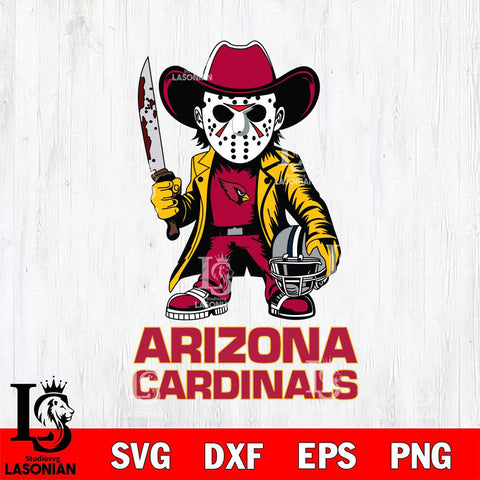 Arizona Cardinals Jason Voorhees 3 Svg Eps Dxf Png File, Digital Download