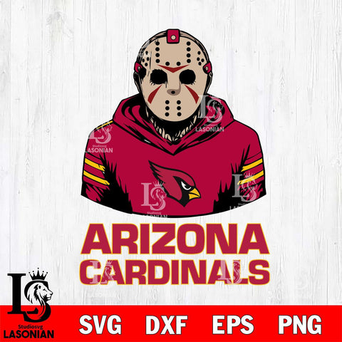 Arizona Cardinals Jason Voorhees 4 Svg Eps Dxf Png File, Digital Download