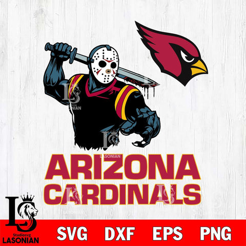 Arizona Cardinals Jason Voorhees 5 Svg Eps Dxf Png File, Digital Download