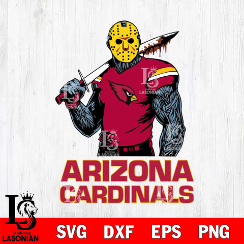 Arizona Cardinals Jason Voorhees 7 Svg Eps Dxf Png File, Digital Download