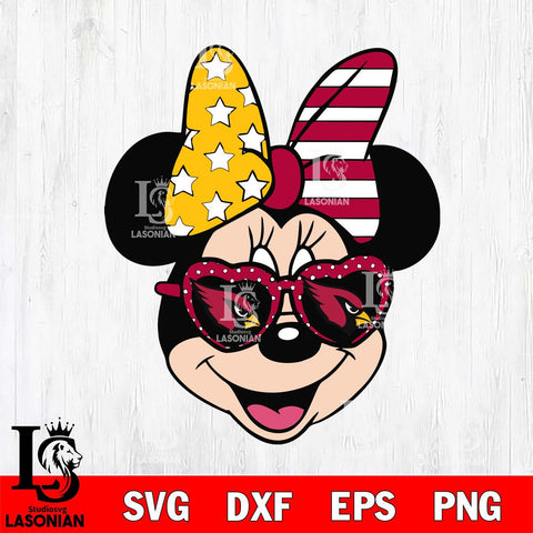 Arizona Cardinals Minnie Mouse Love Svg Eps Dxf Png File, Digital Download, Instant Download