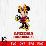 Arizona Cardinals Minnie Mouse, Svg Eps Dxf Png File, Digital Download