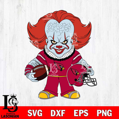 Arizona Cardinals Pennywise Horror Sport Svg Eps Dxf Png File, NFL svg, Digital Download, Instant Download