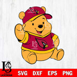 Arizona Cardinals Pooh Bear Svg Eps Dxf Png File, Digital Download, Instant Download