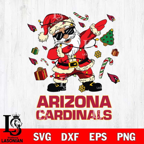 Arizona Cardinals Santa Claus Football Svg Eps Dxf Png File,NFL Svg Files,Digital Download,Sublimation,Instant Download