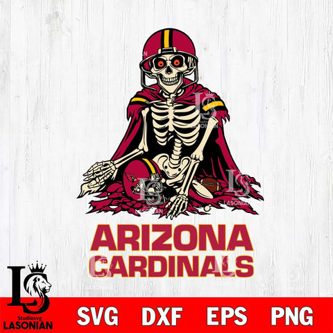 Arizona Cardinals Skeleton Football 3 Svg Eps Dxf Png File, Digital Download