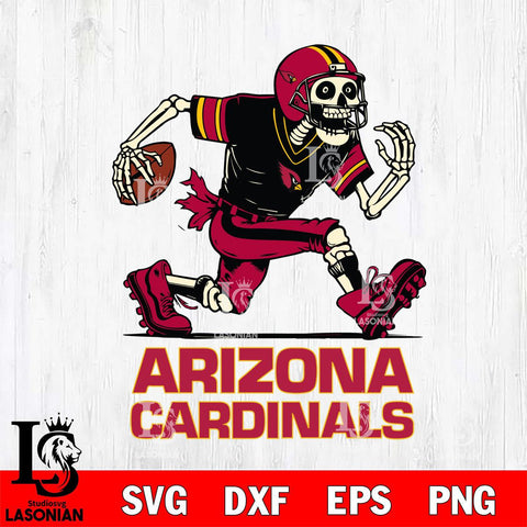 Arizona Cardinals Skeleton Football Svg Eps Dxf Png File, Digital Download