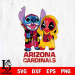 Arizona Cardinals Stitch And Deadpool Cute Svg Eps Dxf Png File, Digital Download, Instant Download