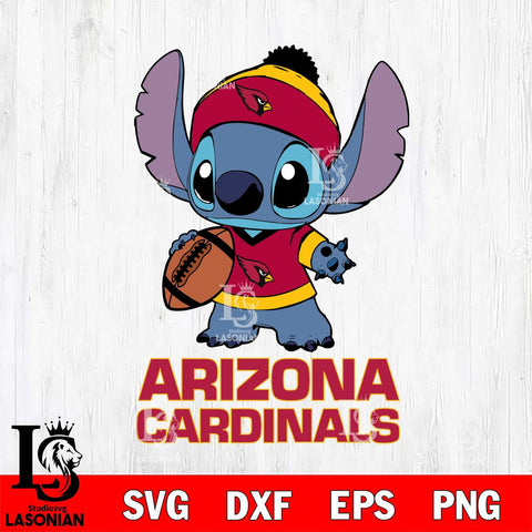 Arizona Cardinals Stitch Disney, Svg Eps Dxf Png File, Digital Download