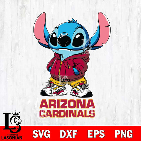 Arizona Cardinals Stitch Disney NFL Svg Eps Dxf Png File, Digital Download, Instant Download