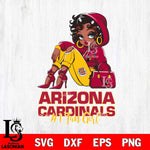 Arizona Cardinals #1 beauty Black Fan Girl Svg Eps Dxf Png File, Digital Download, Instant Download