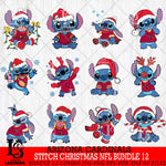 Arizona Cardinals  Stitch Christmas NFL Bundle 12 Svg Eps Dxf Png File, Digital Download, Instant Download