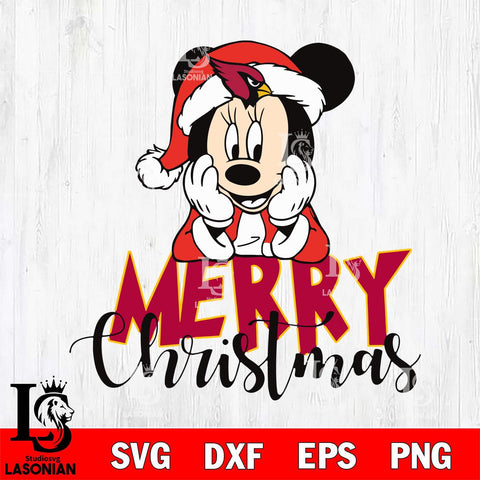 Arizona Cardinals mickey christmas 1 Svg Eps Dxf Png File, Digital Download, Instant Download