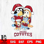 Arizona Coyotes Christmas Bluey Family Sport Svg, Christmas Svg , NHL svg , Digital Download, dxf eps png pdf file