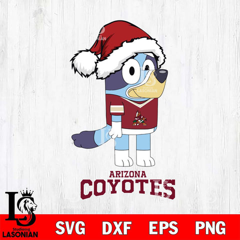 Arizona Coyotes Christmas Bluey Hat Svg, Christmas Svg , NHL svg , Digital Download, dxf eps png pdf file