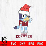 Arizona Coyotes Christmas Bluey Say Hi Svg, Christmas Svg , NHL svg , Digital Download, dxf eps png pdf file