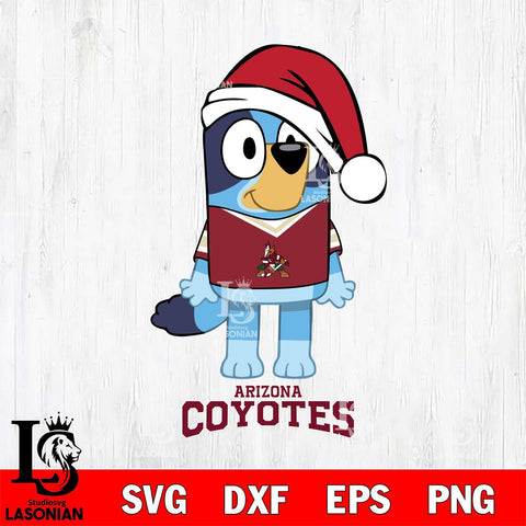 Arizona Coyotes Christmas Bluey Sport Svg, Christmas Svg , NHL svg , Digital Download, dxf eps png pdf file