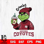 Arizona Coyotes Grinchy Bougie Christmas Cut Files, Cricut,Christmas Svg Dxf Eps Png file , Digital Download