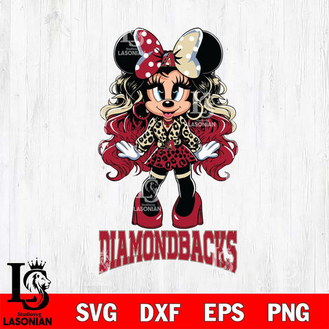 Arizona Diamondbacks Beauty Minnie Mouse Svg Eps Dxf Png File, Digital Download, Instant Download