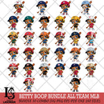 Betty Boop MLB 2 Svg Eps Dxf Png File, Bundle MLB svg, Digital Download, Instant Download