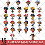 Betty Boop MLB 4 Svg Eps Dxf Png File, Bundle MLB svg, Digital Download, Instant Download