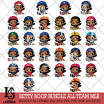 Betty Boop MLB 5 Svg Eps Dxf Png File, Bundle MLB svg, Digital Download, Instant Download