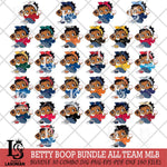 Betty Boop MLB Svg Eps Dxf Png File, Bundle MLB svg, Digital Download, Instant Download