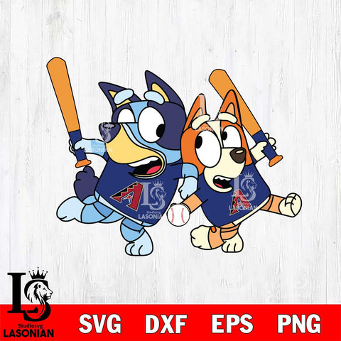 Arizona Diamondbacks Bluey Svg Eps Dxf Png File, Digital Download, Instant Download