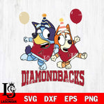 Arizona Diamondbacks Bluey & Bingo 11 Svg Eps Dxf Png File, MLB svg, Digital Download, Instant Download