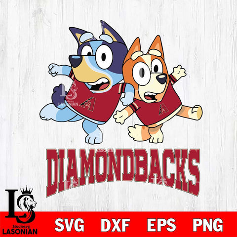 Arizona Diamondbacks Bluey & Bingo 13 Svg Eps Dxf Png File, MLB svg, Digital Download, Instant Download