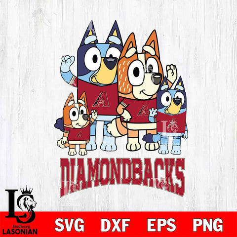 Arizona Diamondbacks Bluey & Bingo 14 Svg Eps Dxf Png File, MLB svg, Digital Download, Instant Download