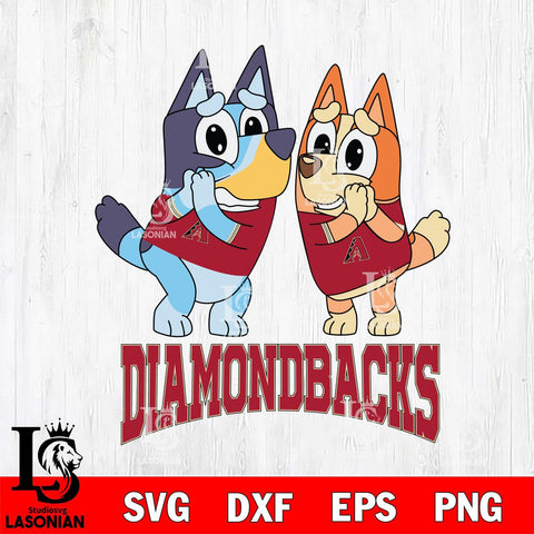 Arizona Diamondbacks Bluey & Bingo 15 Svg Eps Dxf Png File, MLB svg, Digital Download, Instant Download