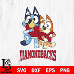 Arizona Diamondbacks Bluey & Bingo 18 Svg Eps Dxf Png File, MLB svg, Digital Download, Instant Download