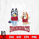 Arizona Diamondbacks Bluey & Bingo 4 Svg Eps Dxf Png File, MLB svg, Digital Download, Instant Download