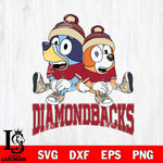 Arizona Diamondbacks Bluey & Bingo 8 Svg Eps Dxf Png File, MLB svg, Digital Download, Instant Download