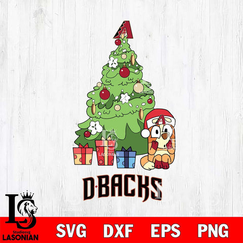 Arizona Diamondbacks Bluey Chilli Christmas Tree Svg Eps Dxf Png File, Digital Download