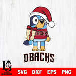 Arizona Diamondbacks Bluey Christmas Svg Eps Dxf Png File, Digital Download