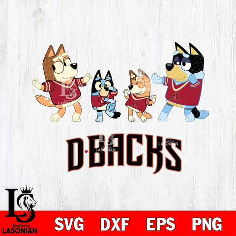 Arizona Diamondbacks Bluey Dance Squats Svg Eps Dxf Png File, Digital Download, Instant Download