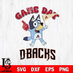 Arizona Diamondbacks Bluey Game Day Svg Eps Dxf Png File, Digital Download, Instant Download