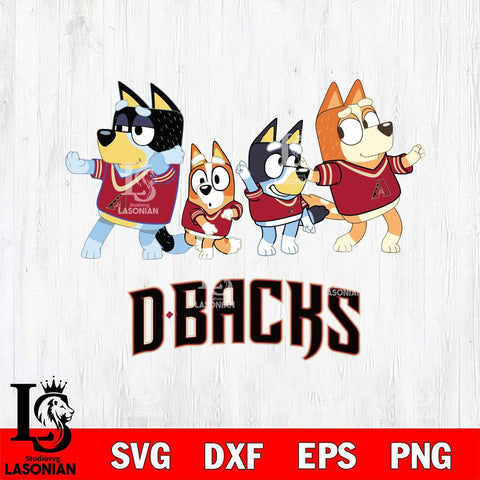 Arizona Diamondbacks Bluey Mode Dance Squats Svg Eps Dxf Png File, Digital Download, Instant Download