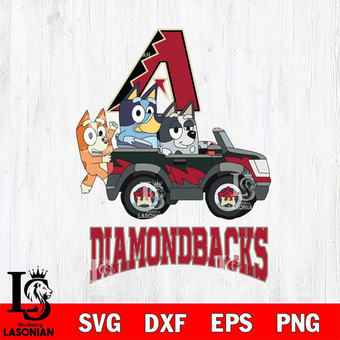 Arizona Diamondbacks Bluey friends Svg Eps Dxf Png File, MLB svg, Digital Download, Instant Download