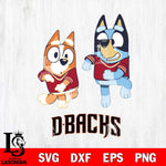 Arizona Diamondbacks Bluey with Chilli Dance Svg Eps Dxf Png File, Digital Download, Instant Download