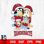 Arizona Diamondbacks Christmas Bluey Family Sport Cricut , Christmas Svg , Bluey svg , Digital Download, dxf eps png pdf file